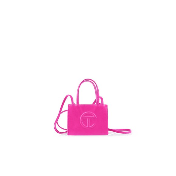 Telfar Handbags - Telfar Azalea Small Pink Tote Leather Bag